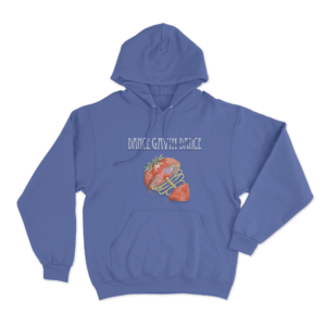 Bloody Strawberry Skeleton Unisex Hoodie Blue