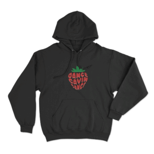 Strawberry Unisex Hoodie Black