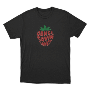 Strawberry Unisex T Shirt Black